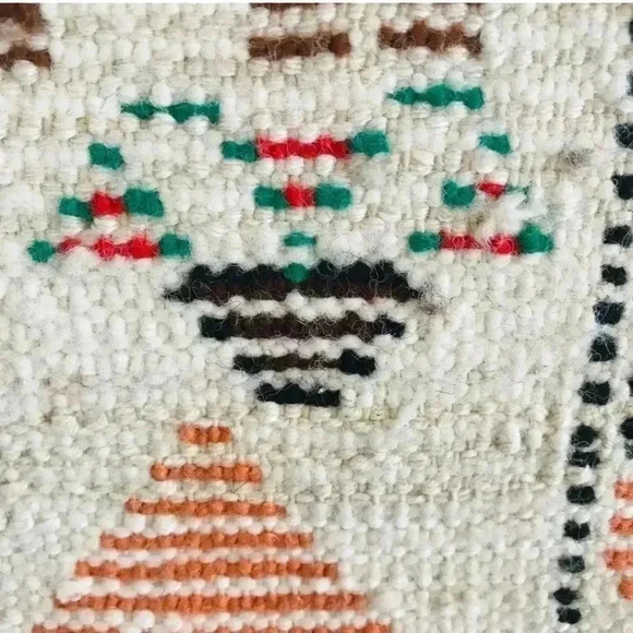 Rare Vintage Wool Wall Hanging Tapestry Lamas Animal Print - Picture 6 of 7